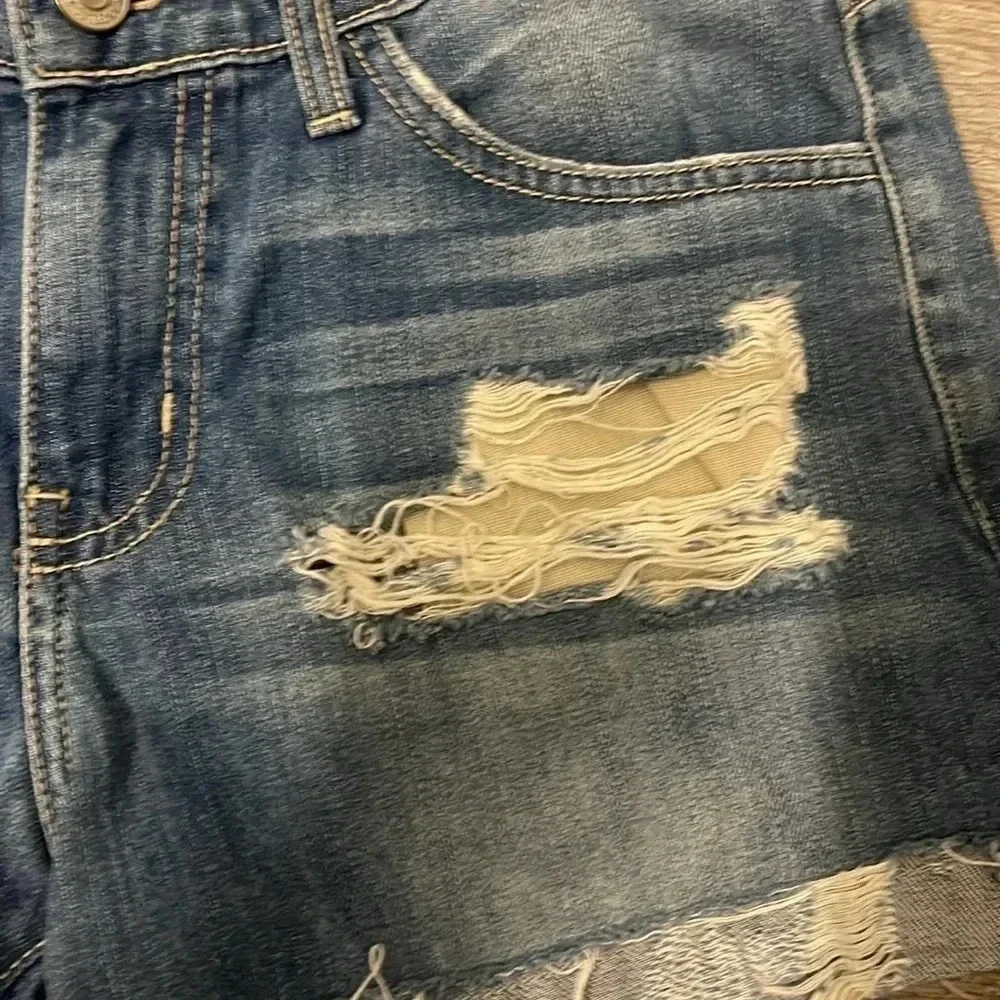 Kancan distressed denim jean blue shorts size 26